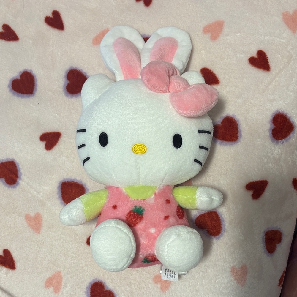 Hello Kitty Pink and White Stuffed Animal